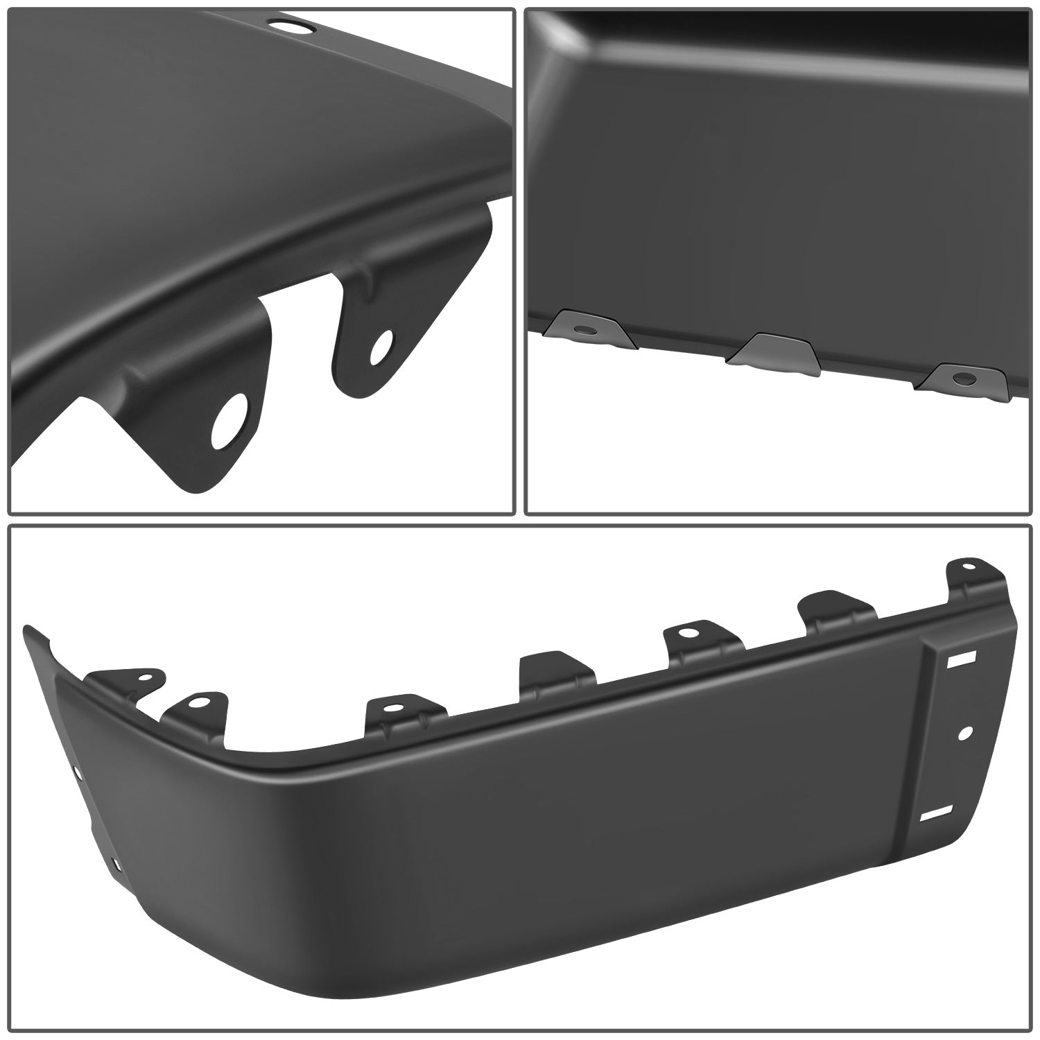 CAAP, Pair Rear Bumper End Caps (Black) 07-13 Silverado Sierra 1500, 07-14 2500 3500HD