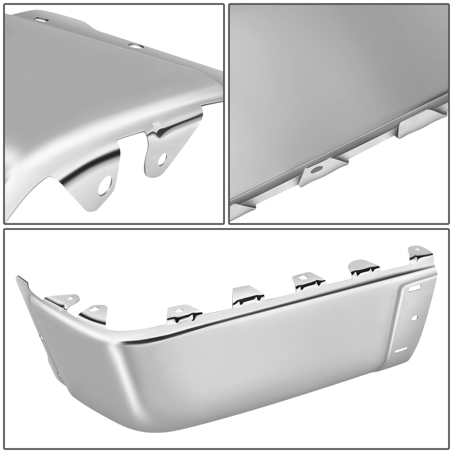 CAAP, Pair Rear Bumper End Caps (Chrome) 07-13 Silverado Sierra 1500, 07-14 2500 3500HD