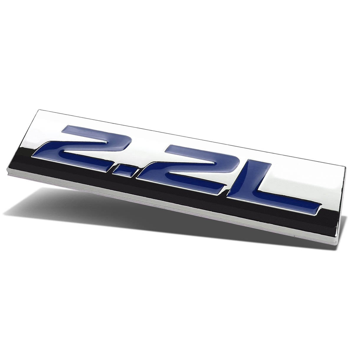 CAAP, Tape-on Chrome 2.2L Emblem Badge Decal - Aluminum Alloy [A Variety of Color Options]