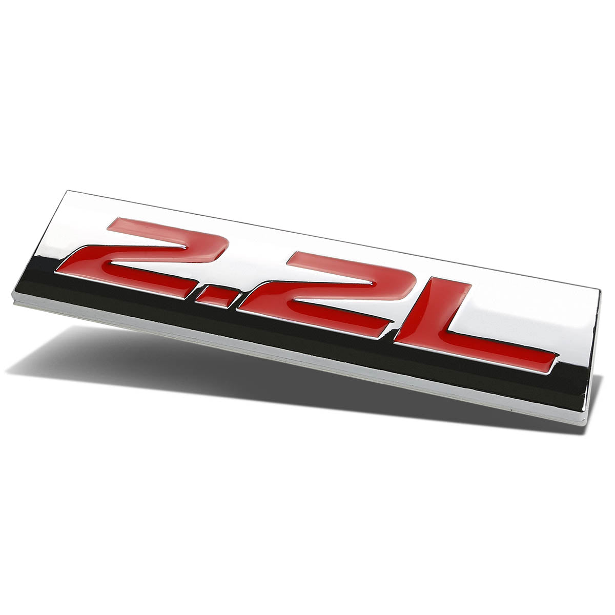 CAAP, Tape-on Chrome 2.2L Emblem Badge Decal - Aluminum Alloy [A Variety of Color Options]