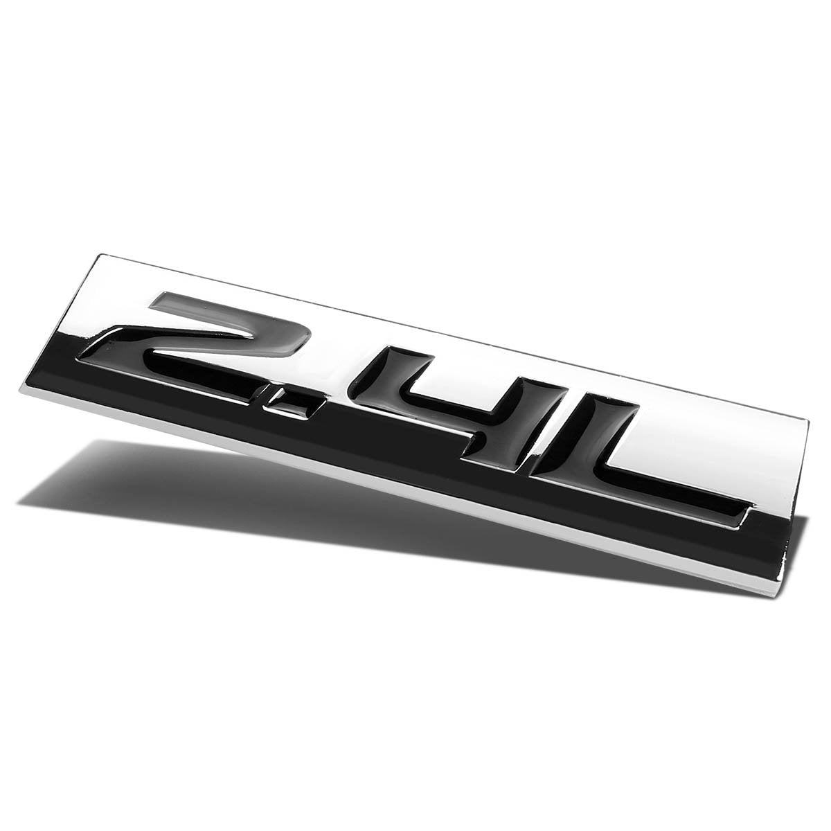 CAAP, Tape-on Chrome 2.4L Emblem Badge Decal - Aluminum Alloy [A Variety of Color Options]