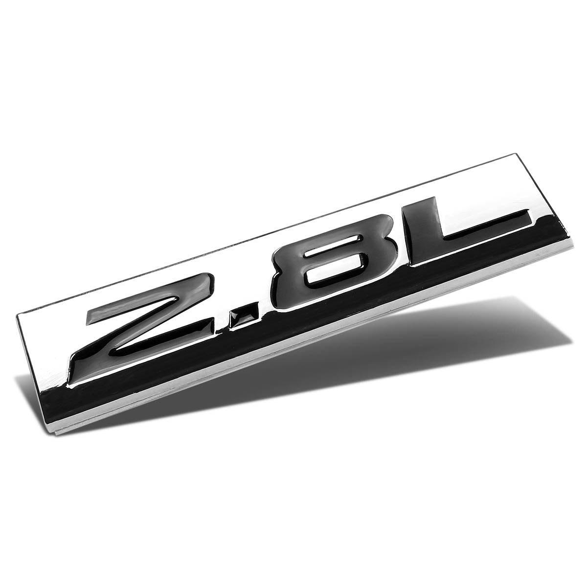 CAAP, Tape-on Chrome 2.8L Emblem Badge Decal - Aluminum Alloy [A Variety of Color Options]