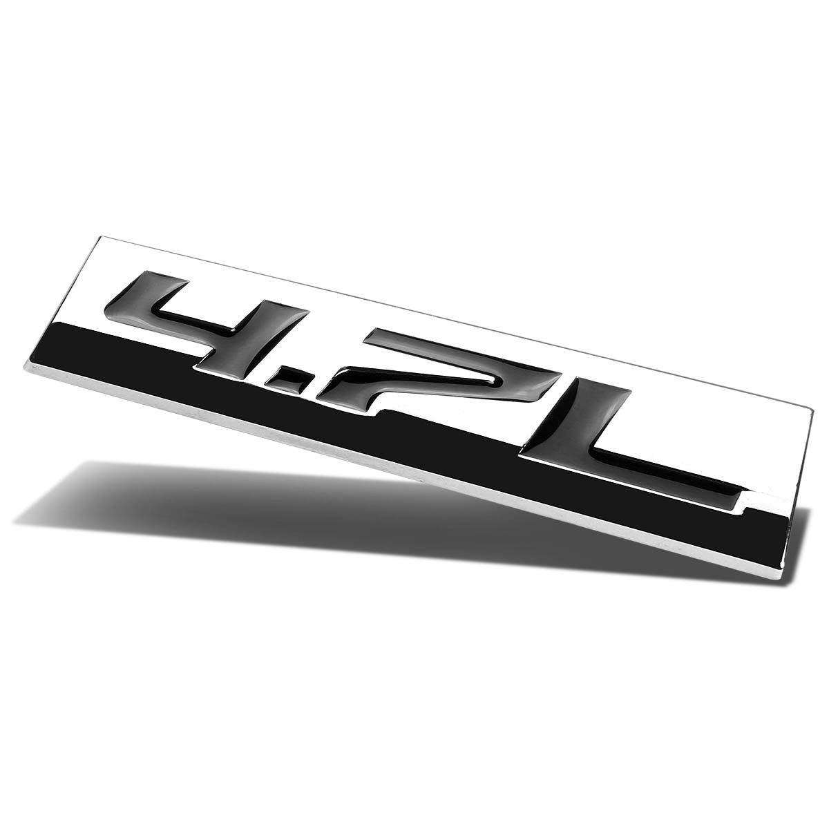 CAAP, Tape-on Chrome 4.7L Emblem Badge Decal - Aluminum Alloy [A Variety of Color Options]