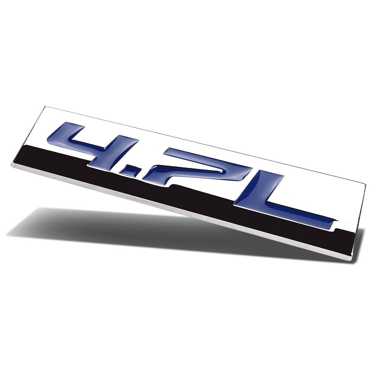 CAAP, Tape-on Chrome 4.7L Emblem Badge Decal - Aluminum Alloy [A Variety of Color Options]