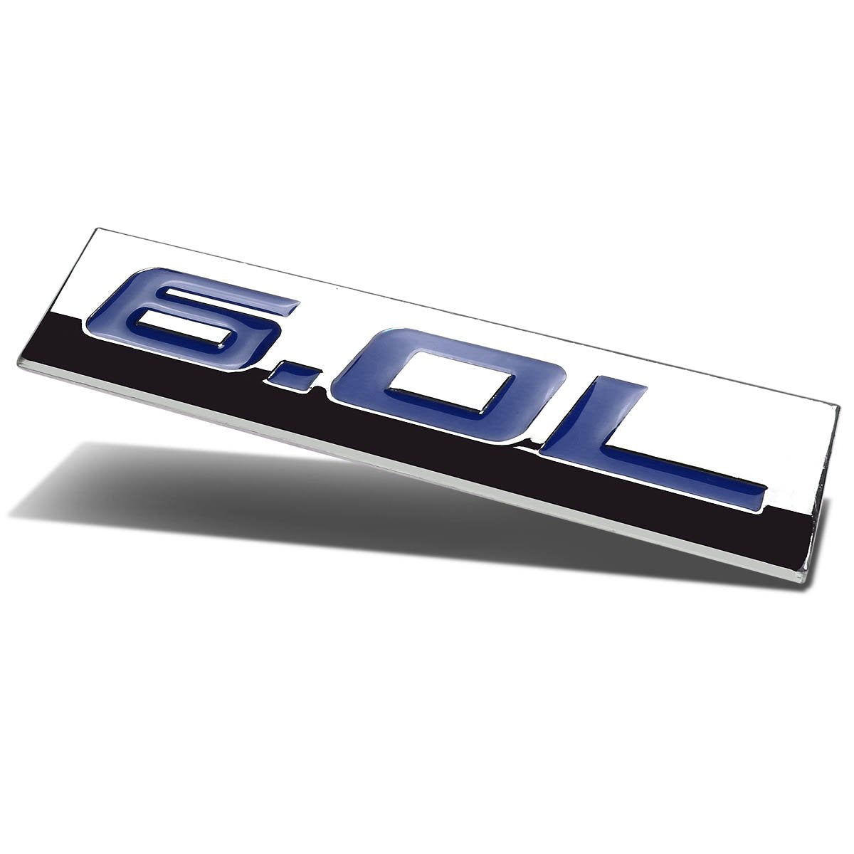 CAAP, Tape-on Chrome 6.0L Emblem Badge Decal - Aluminum Alloy [A Variety of Color Options]