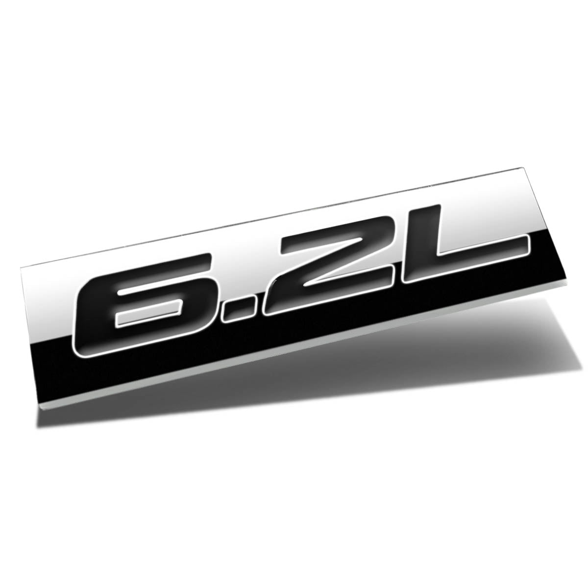 CAAP, Tape-on Chrome 6.2L Emblem Badge Decal - Aluminum Alloy [A Variety of Color Options]