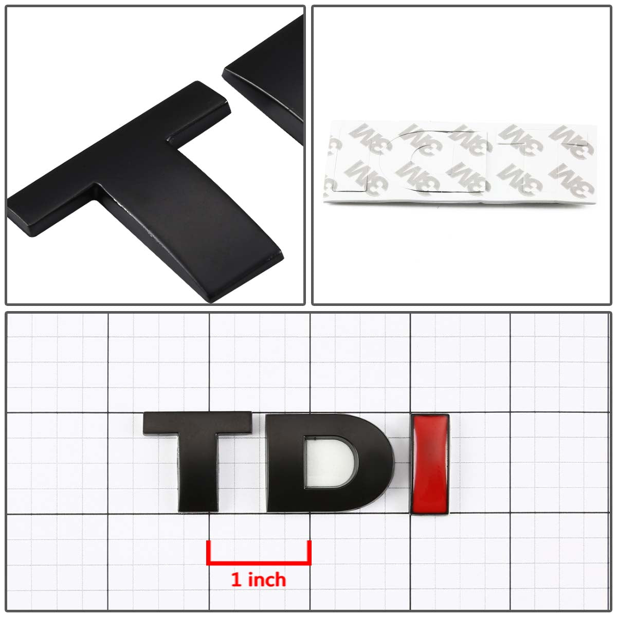 CAAP, Tape-on Emblem Badge Decal - TDI - Aluminum Alloy