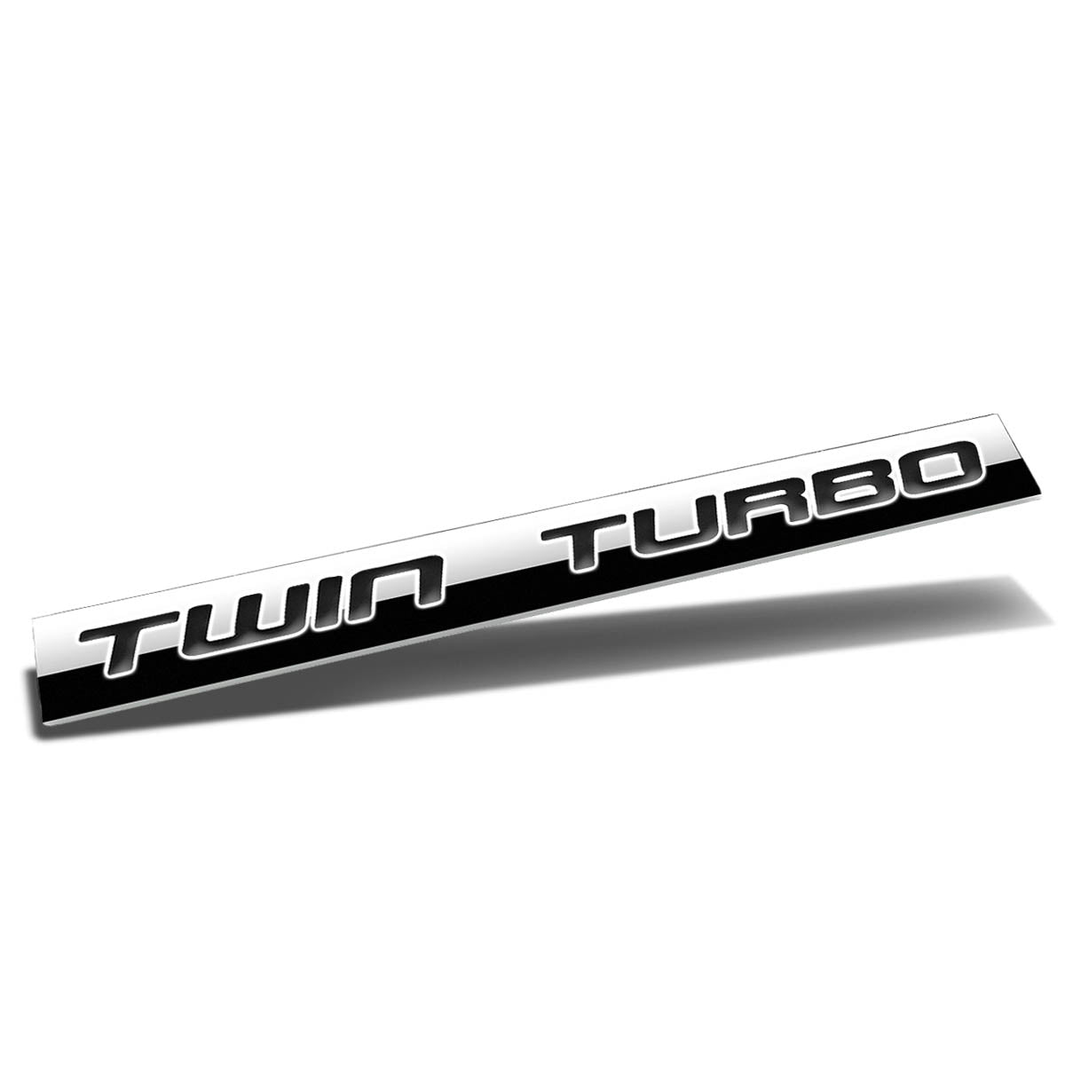 CAAP, Tape-on Emblem Badge Decal - TWIN TURBO - Aluminum Alloy