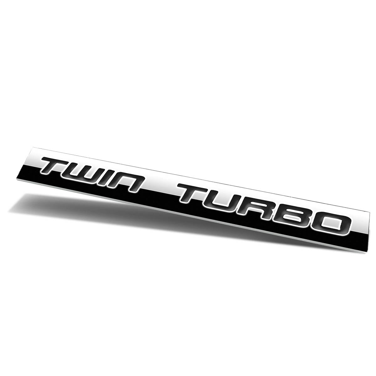 CAAP, Tape-on Emblem Badge Decal - TWIN TURBO - Aluminum Alloy